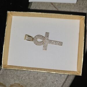Gold and Silver Ankh Pendant